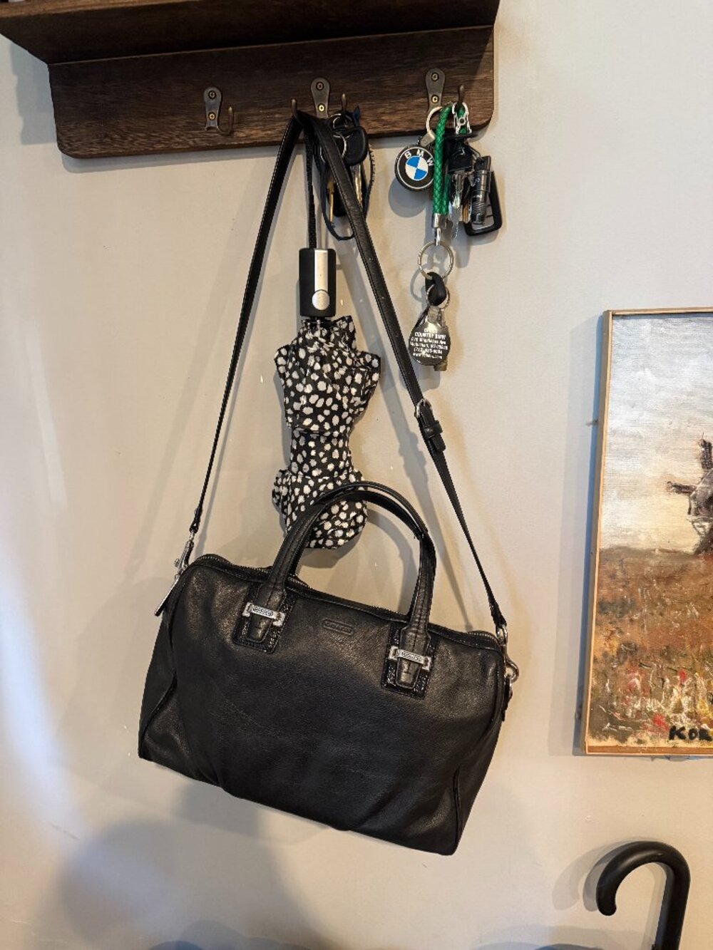 Coach Taylor Leather Satchel Crossbody Handbag